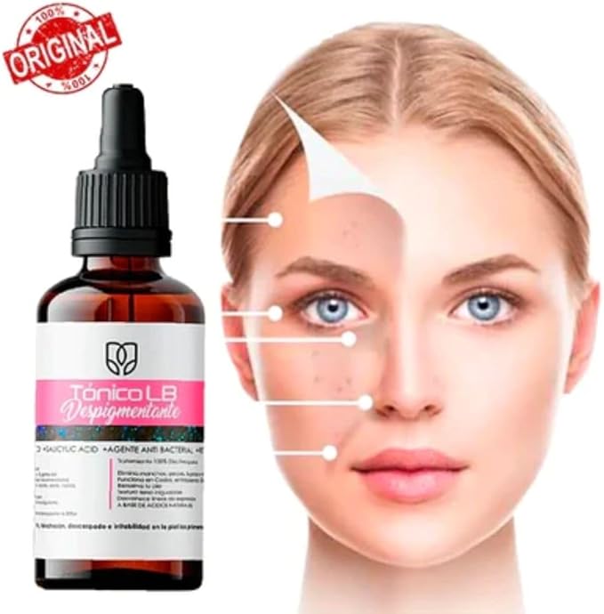 Facial Toner (2 Pack) Acclarante Tonico despigmentante y aclarador, Elimina manchas