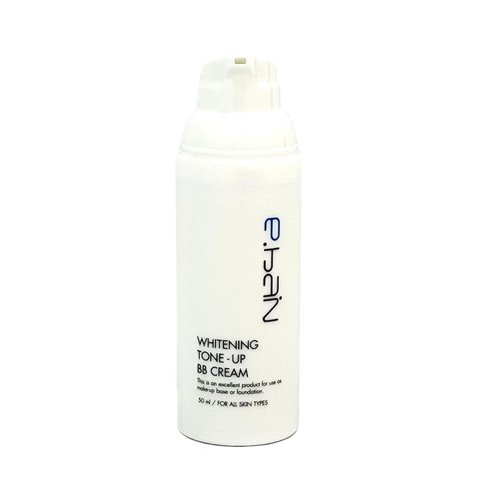 Ebain Korean BB Cream, Whitening & Tone-Up Formula with 6-Ceramide Complex, 8-Hyaluronic Acids & Probiotics, Natural Coverage Foundation for Face, Brightening & Anti-Wrinkle, 50ml
