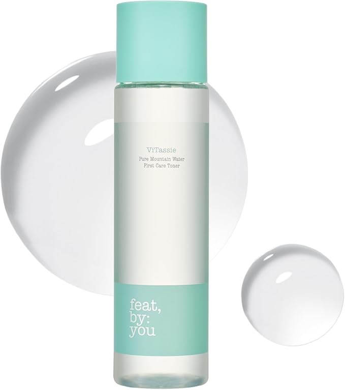 Feat By You ViTassie Pure Mountain Water First Care Toner - (5.41 FL OZ) Hydrating Toner for Face with Vitamin C & Hyaluronic Acid, Korean Skin Care Pore Minimizer Facial Toner, Vegan, Made in Korea