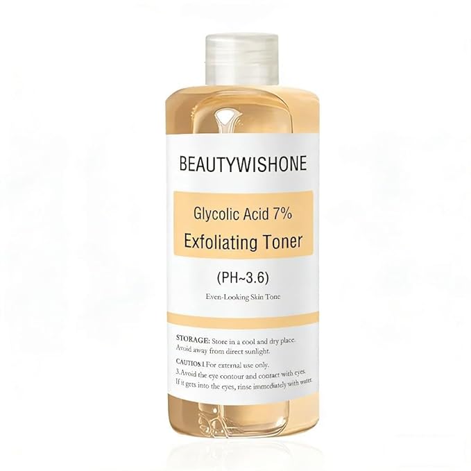 Glycolic Acid 7% Toning Solution - Gently Exfoliates, Smooths Skin Texture, Improvement Visible Clarity & Also Addressing Uneven Tone, Reveal Radiant Skin, 8.12 fl oz