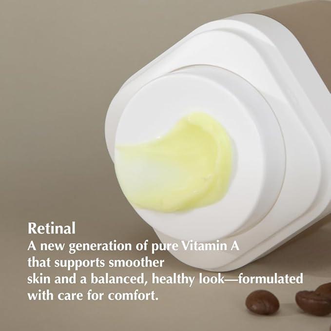 KAINE 300ppm Retinal + 2% Caffeine, Caffetinal Night Moisturizer Hydrate Cream for sensitive skin, Korean Skin Care, 1.69 fl.oz