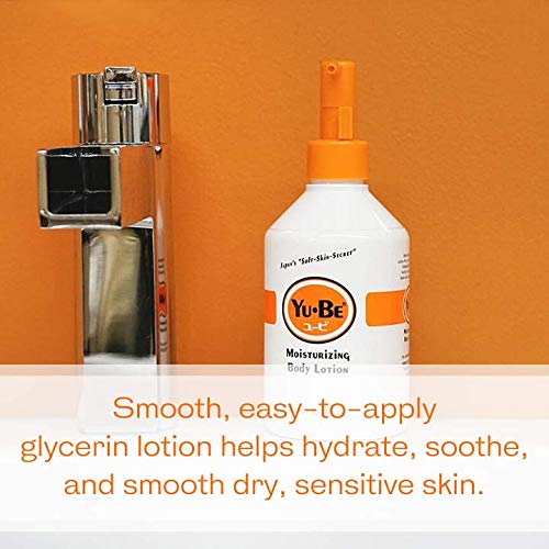 Yu-Be Body Lotion for Dry, Sensitive Skin – Non-Greasy, Fast-Absorbing Hand & Body Moisturizer Pump Bottle, 10.25 fl oz (2-Pack)