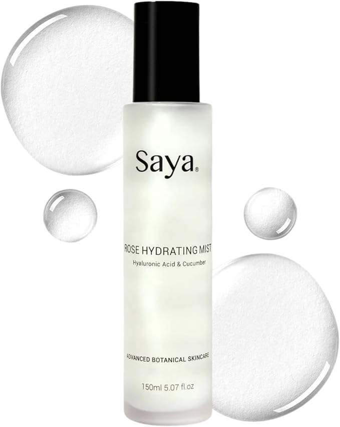 Rose Toning Face Mist Luxurious Facial Toner Anti Aging Delivers Intense Hydration, Soothing Visibly Plumps, Minimize Blemishes, Pores with Hyaluronic Acid, Aloe Vera, Rose Water 150ml