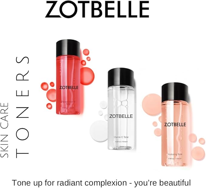 ZOTBELLE Vitamin C Toner Helps to Keep The Skin Looking Youthful, Shields from Sun Damage and minimizes The Appearance of Wrinkles, Dark Spots and Acne.