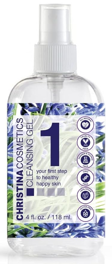 Christina Cosmetics 3-Step Organic Anti-Aging Skin Care Set – Cleanser, Toner & Moisturizer – Hydrating, Clean Beauty, Plant-Based, Sulfate & Paraben-Free