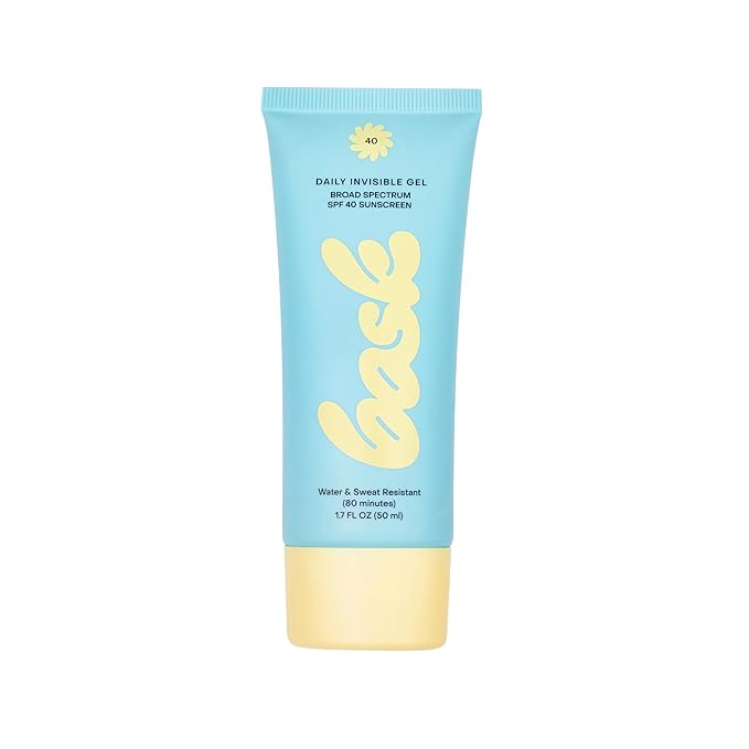 Bask Suncare SPF 40 Daily Invisible Gel Face Sunscreen - Broad Spectrum Protection, Fragrance Free, Hydrating, Clear, Lightweight & Non-Greasy, Dermatologist Recommended, 1.7 fl oz (Value Pack of 3)