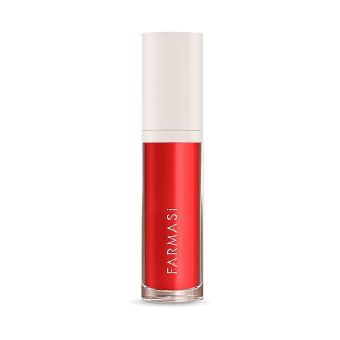 FARMASi Tinted Lip Plumper, Plumping Lip Gloss, Promoting Natural Circulation for Fuller, Younger Looking Lips, Hydrating, High-Shine, Volumizes, Fiery