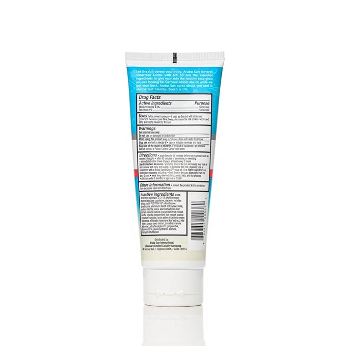 Reef Friendly Mineral Sunscreen SPF 50 Lotion - 3oz | Chemical-Free Reef Safe Sunscreen | Broad Spectrum Protection with Titanium Dioxide & Zinc Oxide | Water Resistant up to 80 Minutes