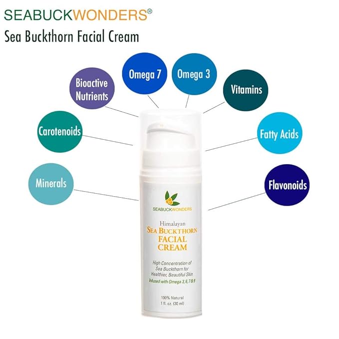 Seabuckwonders Organic Sea Buckthorn Facial Cream, 1 Ounce