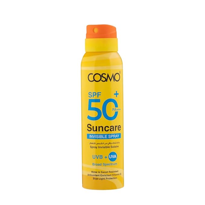 Suncare Invisible Spray SPF 50 Pa+++ 150ml | 5.07 fl.oz UVB/UVA Protection | Water & Sweat Resistant Antioxidant Enriched (Vitamin E) | Blue Light Protection | for Unisex