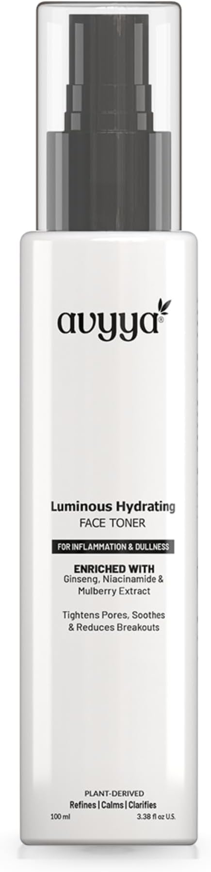 Luminous Hydrating Face Toner with Ginseng, Niacinamide and Mulberry for Dull Skin, Pore Tightening, Acne Control, Brightening | for All Skin Types, Men & Women - 3.38 fl oz