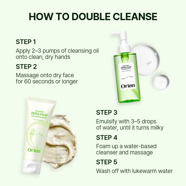 Mugwort Zero Film Cleansing Foam 5.07 fl.oz, 150ml ㅣDaily Makeup Blackhead Removal No pore clogging Korean skincare double cleansing