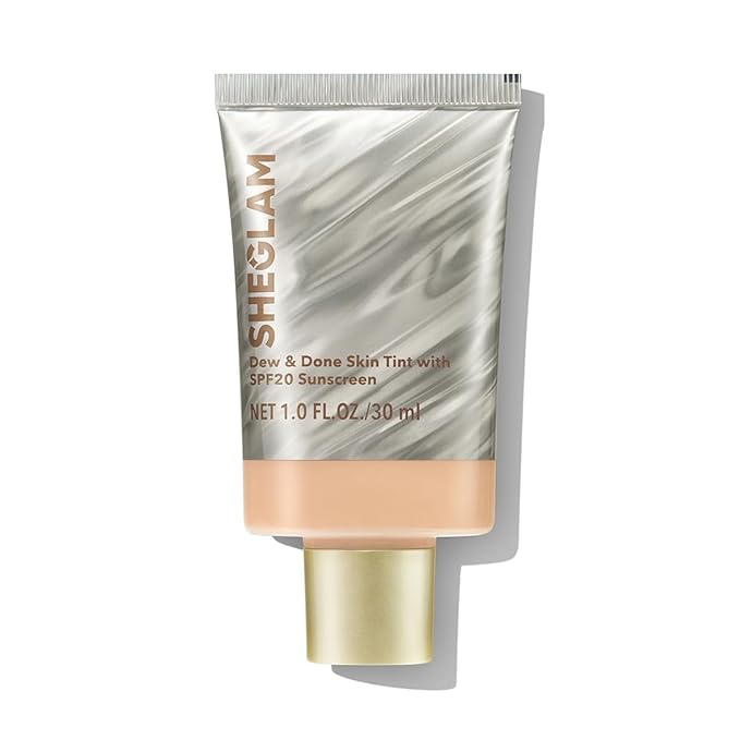 SHEGLAM Dew & Done Skin Tint with SPF20 Light-medium Coverage Foundation Evens Skin Tone-Fair