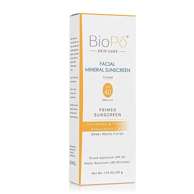 Tinted Mineral Sunscreen for Face SPF 40 – Lightweight Matte Formula with Zinc Oxide & Titanium Dioxide – Lightweight Matte Finish, Sheer Tint, Non-Greasy Texture, 1.75 oz