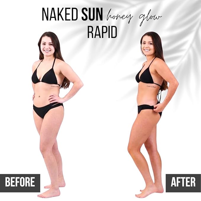 Naked Sun Honey Glow Violet Rapid Spray Tan Solution - 32 oz Airbrush Sunless Self Tan Spray