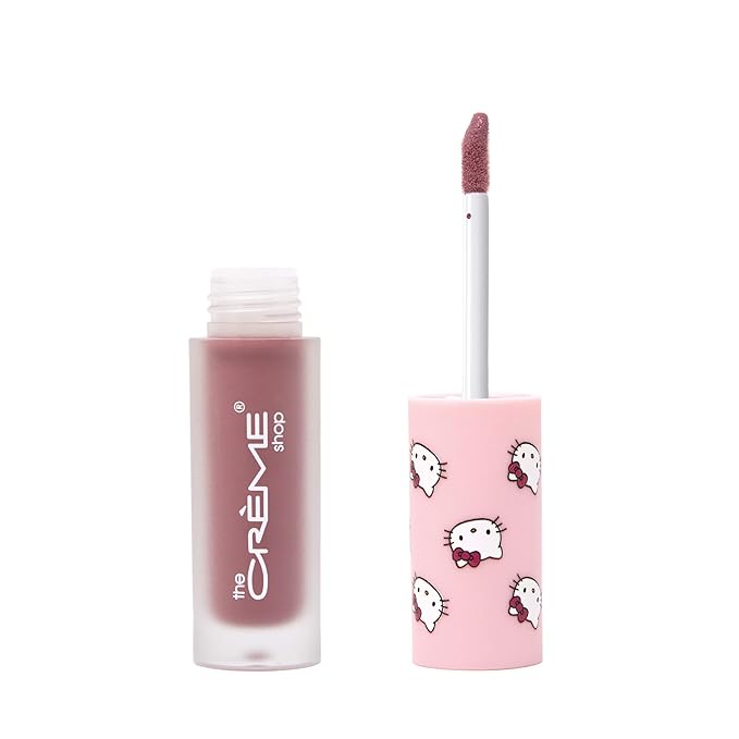 The Crème Shop x Hello Kitty | Kawaii Kiss Moisturizing Lip Oil - Strawberry | Ultra Hydrating Lip Moisturizer | Cool-Toned Mauve Pink Tinted Lip Gloss