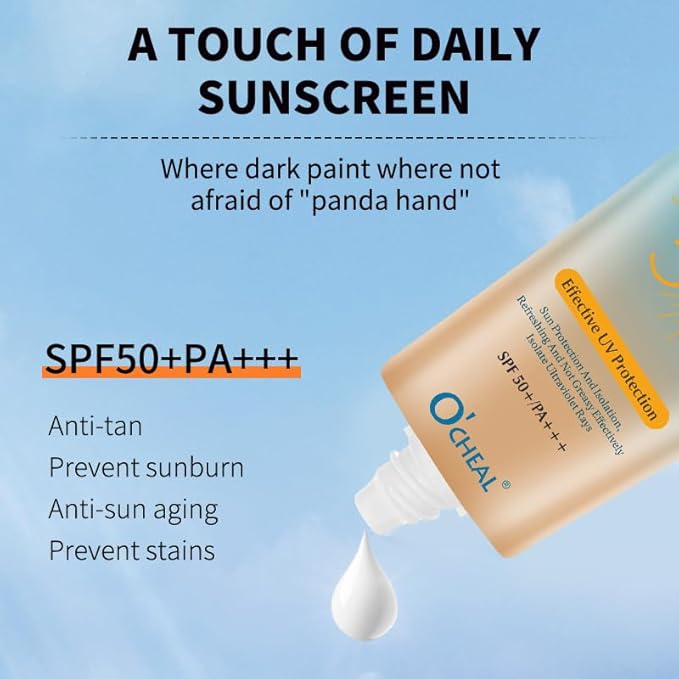 O'CHEAL Sunscreen Isolating Cream Anti-aging Anti Wrinkle Moisturizing Whitening Facial Body Neck Skin Care Cream-2.12oz