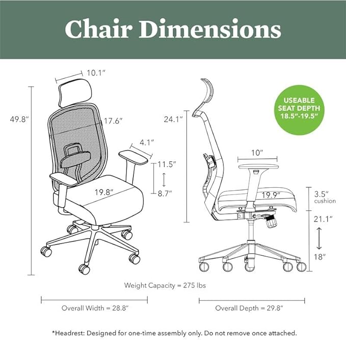 HON Altern Ergonomic Office Chair with Headrest, Arms, Wheels, Foam Cushion Seat, Mid Back Home Office Desk Chair Comfy, Gaming Chair, Height Adjustable Arms, Synchro-Tilt, Black Frame, Apricot