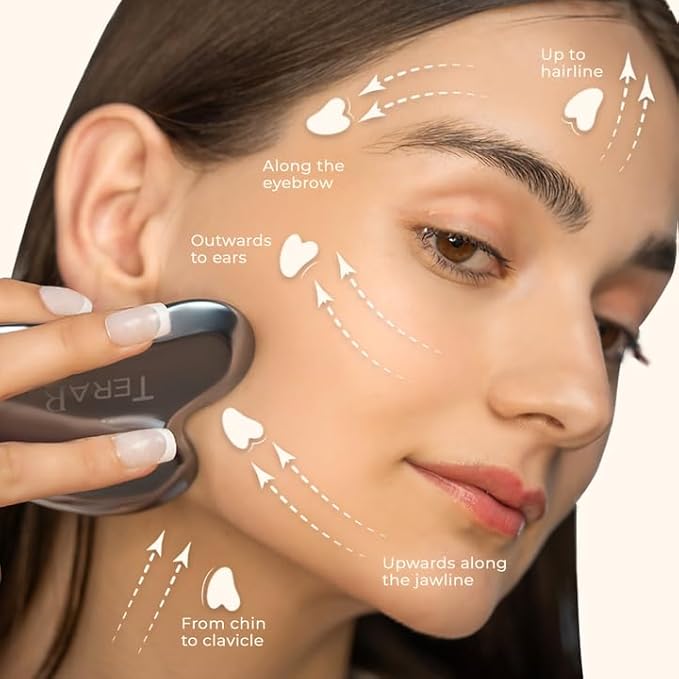 TeraRX® Terahertz Gua Sha for Enhanced Lymphatic Drainage, Reduced Puffiness, and Relieved Facial Tension – 100% Authentic Terahertz Stone Gua Sha Facial Tools