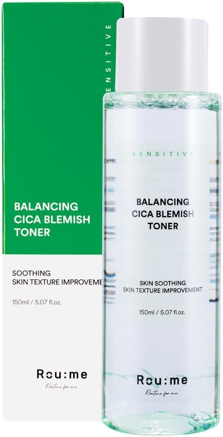 ROUME Balancing CICA Blemish Toner 5.07 fl.oz. (150ml) – Soothing Toner for Sensitive Skin with 7-Layer CICA Complex & Acetyl Hexapeptide-8, Whitening & Anti-Wrinkle