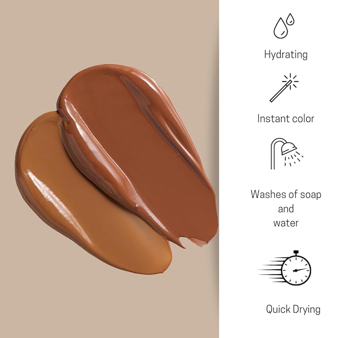 Instant Tan Water-Resistant – Smooths Skin & Conceals Imperfections | Instant Bronze Glow That Resists Water | Natural Looking Tan | Transfer Proof Finish | Face & Body Application