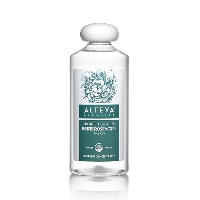 Bulgarian White Rose Water (Rosa Alba) - 100% Pure USDA Certified Organic Face Toner - 17 Fluid Ounces