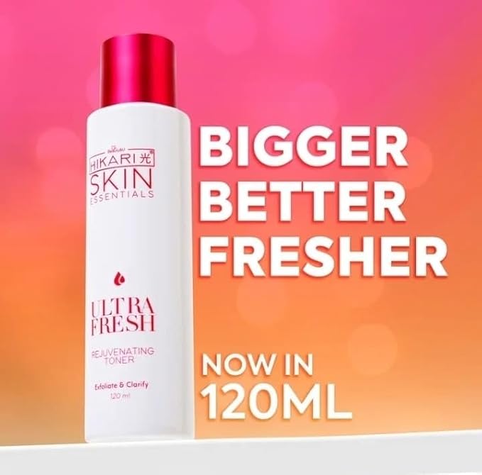 Hikari Skin Ultra Fresh Rejuv Toner | Exfoliating & Clarifying Face Toner – 120 mL Day & Night Formula