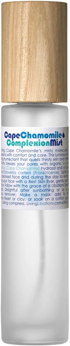 Living Libations - Organic Cape Chamomile Complexion Mist | Natural, Wildcrafted, Vegan Clean Beauty (1.7 fl oz | 50 mL)