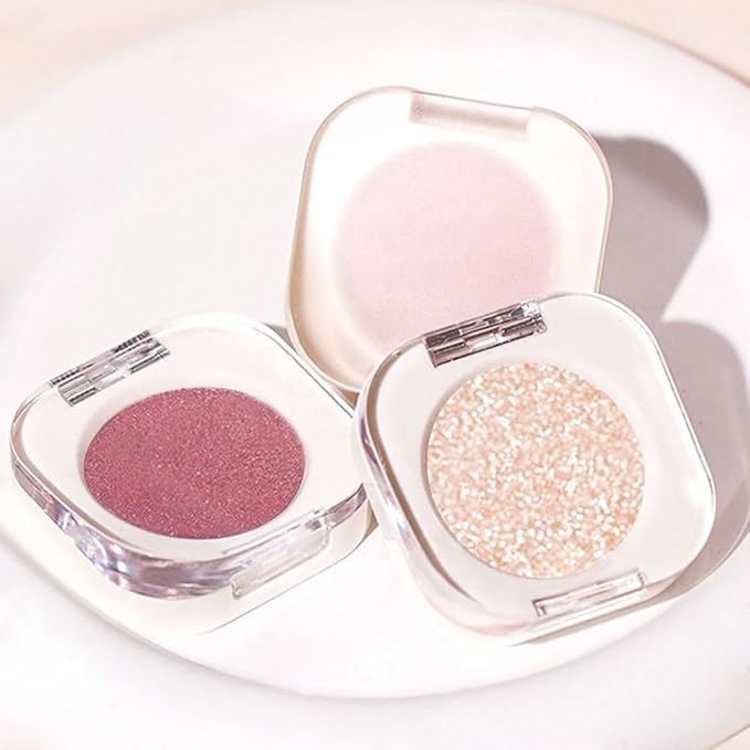 Pearlescent mini Eyeshadow Highly Pigmented Blend Matte & Shimmer EyeShadow,Cream Moisturizing Waterproof&Long Lasting Eye Makeup Natural Luminous Makeup Look (B08, 1 Count (Pack of 1))