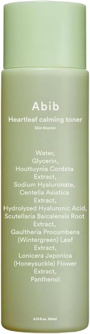 Abib Heartleaf Calming Toner Skin Booster 7.1 fl oz / 210ml I Toner for Senstive Skin, Irritated Skin, Instant Relief for Acne