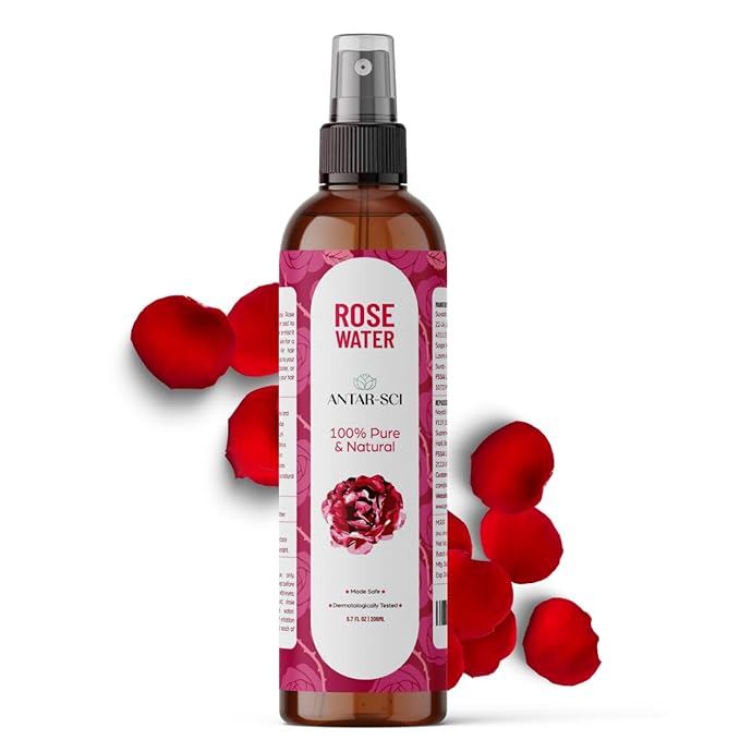 100% Pure Steam-Distilled Rose Water Toner (Gulab Jal) | Alcohol-Free Toner for Hydration, Radiance & Pore Tightening | Vegan, Clean Beauty | 200 ml