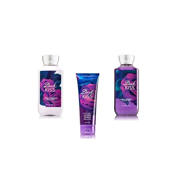 Bundle Pack Bath Body Works DARK KISS Body Lotion, Body Cream & Shower Gel TRIO Pack