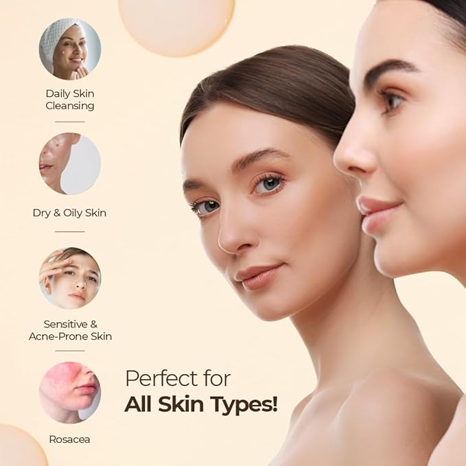 UV Doux Face Cleanser | Enriched with Hyaluronic Acid, Jojoba Oil, Niacinamide | Deep Cleansing & Hydration | Removes Excess Oil | Sulphate & Paraben-Free For All Skin Types 4.4 fl oz.