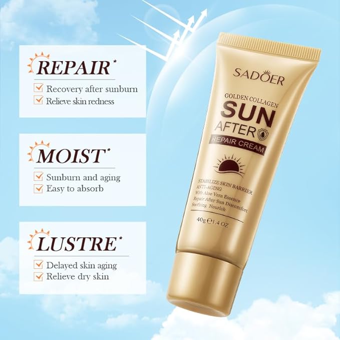 5-in-1 Broad Spectrum Sunscreen SPF50+ PA++++, Lightweight Watery Essence, Strong UVA/UVB Protection, Water Resistant, Non-Greasy & Gentle for Face and Body (Golden collagen)