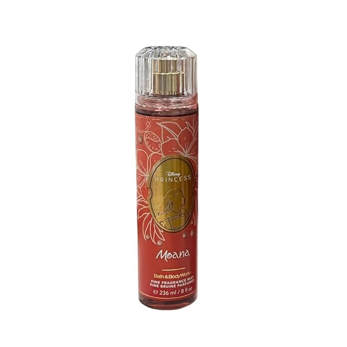 Bath & Body Works PRINCESS COLLECTION Fine Fragrance Mist & Ultimate Hydration Body Cream 2-piece Gift Set with a Bow for Holidays - Full Size – Limited Edition (Moana)