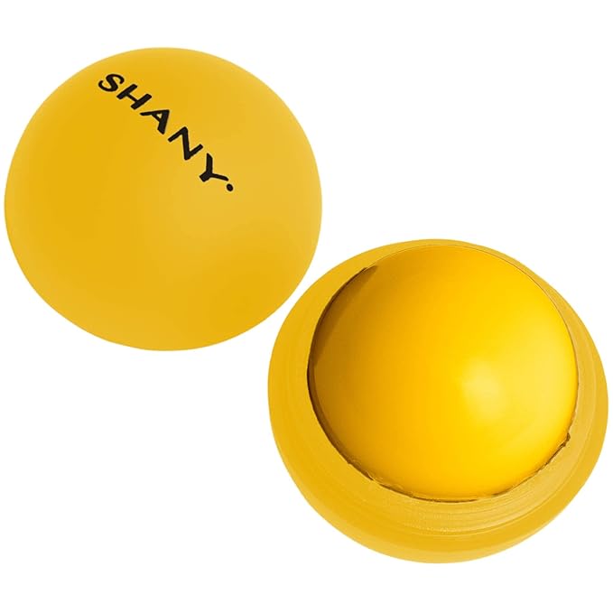 SHANY Lip Balm Sphere - Nourishing Hydrating Lip Balm Lip Care Infused with Shea Butter and Moisturizing Oils to Soothe and Repair Dry and Cracked Lips - Yellow