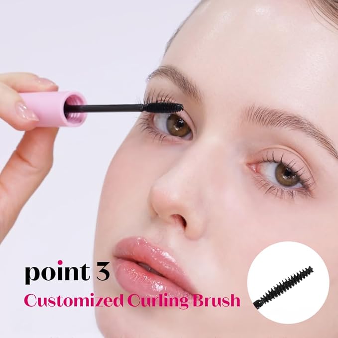 ETUDE Curl Fix Mascara & Eyelash Curler SET #1 Black New | A curl fix mascara that keeps fine eyelashes powerfully curled up for 24 hours by ETUDE's own Curl 24H Technology | K-beauty