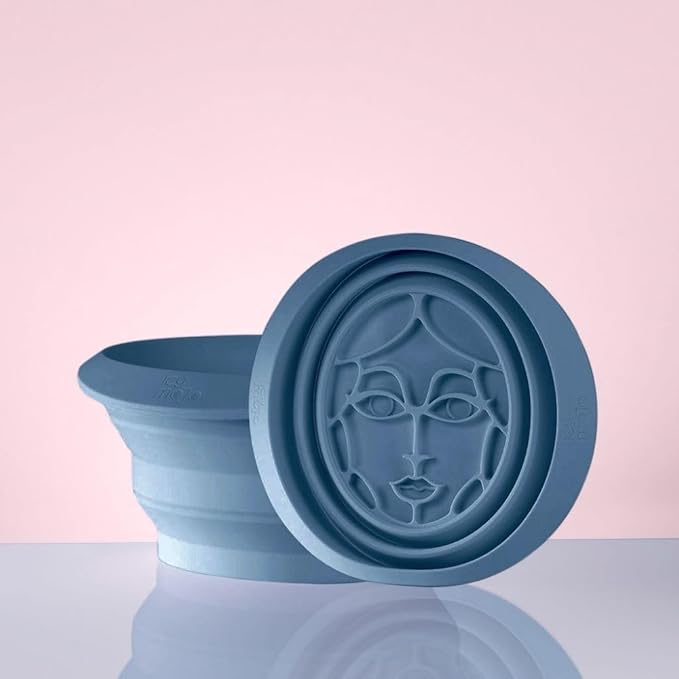 Facial Cold Plunge™ | Collapsible Silicone Ice Facial Bowl with Built-in Ice Tray | Portable Face Ice Bath for Skin Tightening, Puffiness, Acne Relief & Glow (Soft Pink) (Baby Ice)
