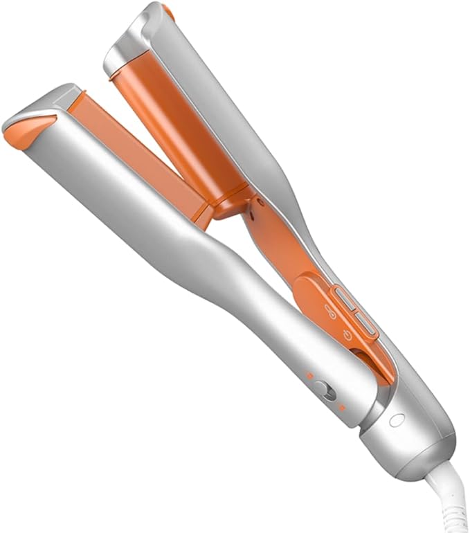SHEGLAM 0.75" Deep Waver for Short Hair Lightweight, Dual Voltage, Smart Timer Hair Tool Crimper Double Barrel & Adjustable Temps Anti-Scald, Easy to Use