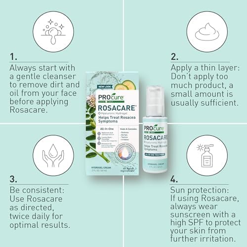 PROcure Rosacare CC Hydrogel 2 fl oz – Color-Correcting Redness Relief Gel with Hyaluronic Acid, Cucumber & Licorice Root for Sensitive Skin