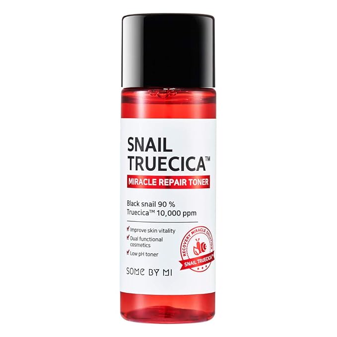 SOME BY MI Snail Truecica Miracle Repair Starter Kit/Toner 1.01Oz, Serum 0.33Oz, Gel Cleanser 1.01Oz, Cream 0.67Oz / Damaged Skin Solution for Sensitive Skin/Facial Skin Care Set