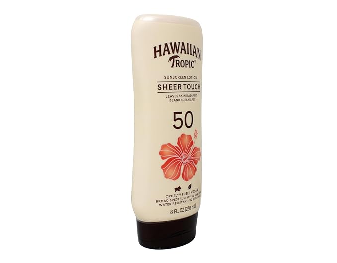 Hawaiian Tropic Sheer Touch Sunscreen SPF 50 Plus 8 oz (Pack of 3)