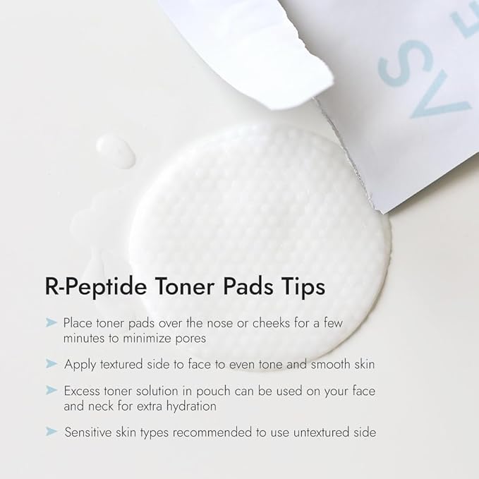 AS OF TODAY R-Peptide Toner Pads (60 Pads) | Exfoliating Face Pad with Peptides & Niacinamide | Pore Minimizing Toner for Acne-Prone & Oily Skin | Hydrating Korean Skincare | Clean Beauty