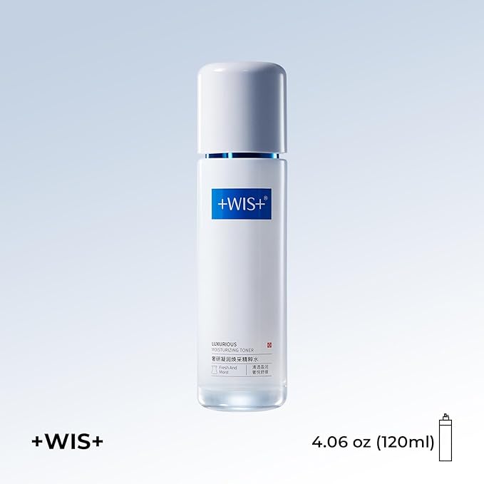 +WIS+ Luxurious Hydrating Collagen Booster Toner with Bosonine and Hyaluronic Acid for Dry, Pores and Uneven Skin to Deep Moisturizing, Pore Minimizing, Soothing and Firming(4 fl.oz/120 ml)