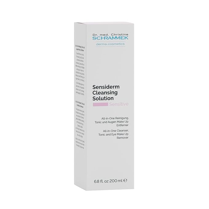 Sensiderm Cleansing Solution (6.75 fl oz) - 3-in-1 Micellar Makeup Remover & Toner - Fragrance-Free - Gentle Cleanser for Sensitive Skin - Dr. Schrammek