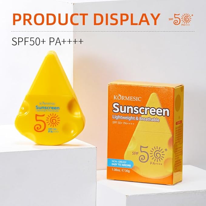5-in-1 Broad Spectrum Sunscreen SPF50+ PA++++, Lightweight Watery Essence, Strong UVA/UVB Protection, Water Resistant, Non-Greasy & Gentle for Face and Body (Small Triangle)