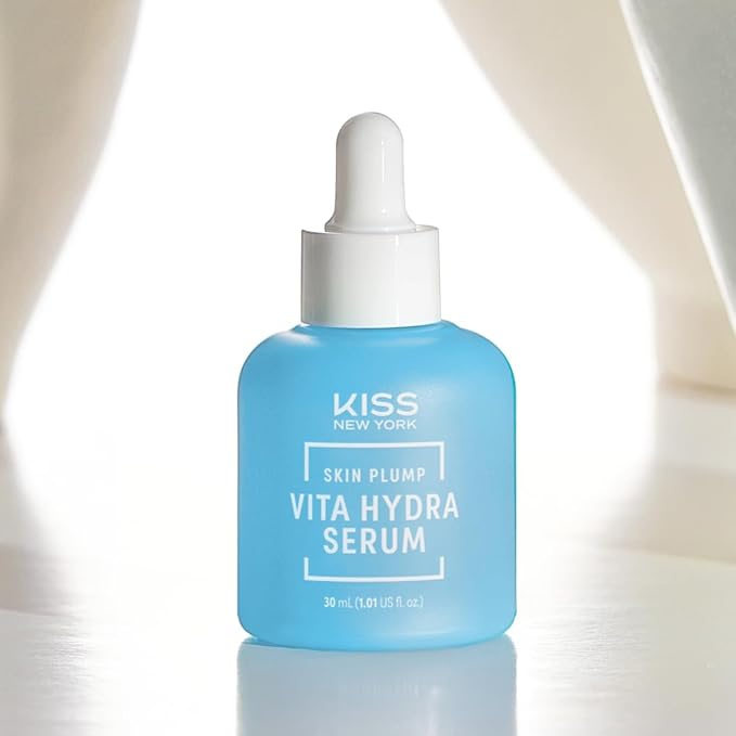 KISS NEW YORK Vita Hydra Serum for Face 1.01 Fl Oz, Hydrating Serum with Hyaluronic Acid, Ceramide, Niacinamide for Strong Skin Barrier & Plump Skin, Gentle Korean Skincare for Sensitive Skin