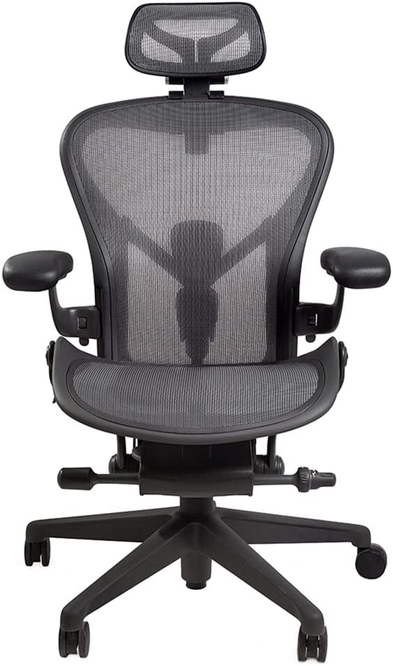MingYi.office New Headrest for Herman Miller Classic and Remastered Aeron Office Chair Black/Graphite Headrest Only - Chair Not Included (for Remastered Aeron)