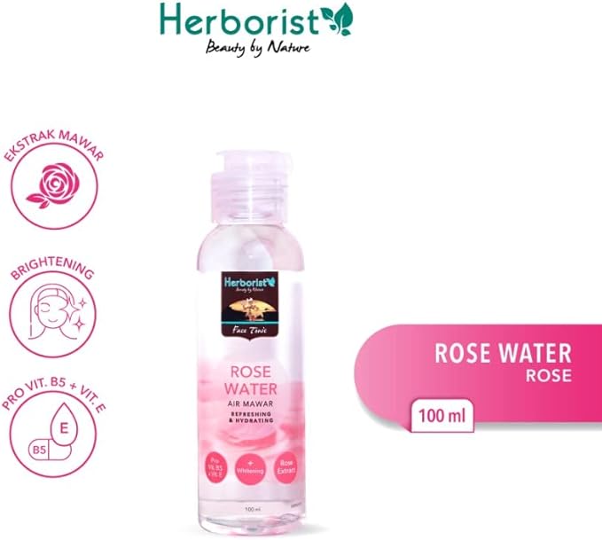 Herborist Rose Series Face Toner Rose Water Air Mawar 100ml (Pack of 1)