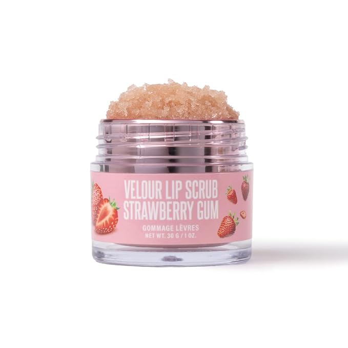Jeffree Star Cosmetics Velour Lip Scrub, Exfoliating Sugar Lip Treatment, Cruelty-Free & Vegan, 30 G / 1 oz. (Strawberry Gum)